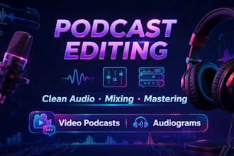 do professional podcast editing, mixing and mastering