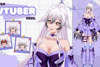 design and rig premium live2d vtuber model anime nsfw character for streaming
