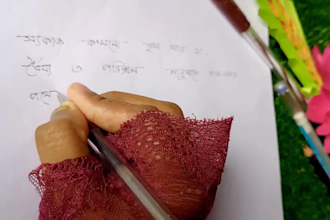 write neat handwritten notes in english, bangla and arabic