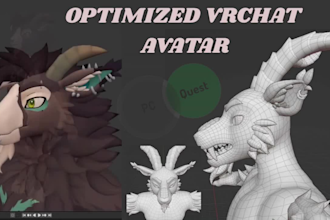 make a custom furry vrchat avatar, fursona model