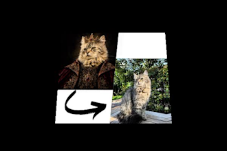 turn your pet photo into a royal portrait