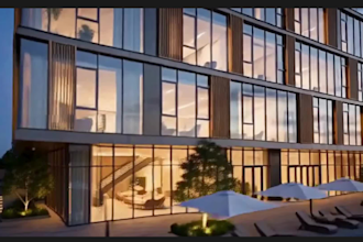 3d render architectural exterior design, commercial , house