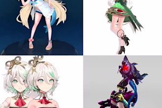 create a 3d anime model, vtuber model, or vrc avatar