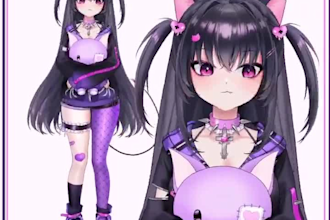 design and rig 2d vtuber, live2d v tuber model, vtuber rigging, vtube studio