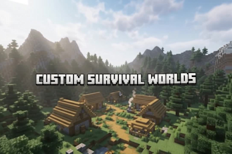 build custom minecraft map minecraft spawn lobby hub survival adventure map