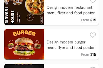design modern restaurant menu flyer and food menu