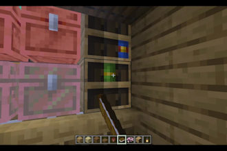 build a vertical rotary storage system in minecraft bedrock