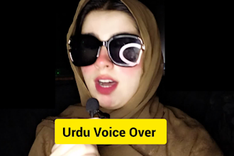record a professional female urdu voice over