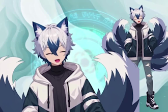 design vtuber model live 2d vtuber model 2d vtuber model