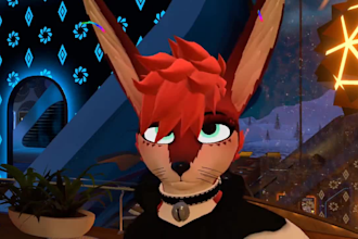 custom furry vrchat avatar with face tracking full body rigging vrm model quest