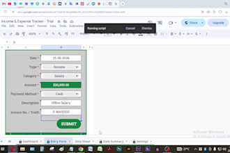 provide a smart automated income and expense tracker in google sheets