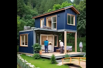 design unique tiny house, cabin, container and  small house plans