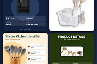 design amazon listing images and infographics