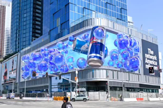 create 3d billboard animation and anamorphic cgi advertising