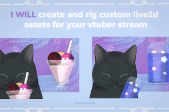 create and rig custom live2d assets for your vtuber stream
