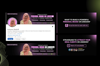 design a premium linkedin banner for the top professionals