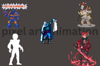 make pixel art animation retro 8bit loop sprite sheet animated game sprite