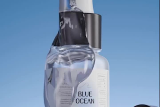 create cgi 3d product animation with fluid simulation for product ads