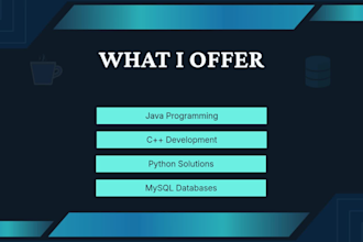 help you with java, cplusplus, python and mysql assignments