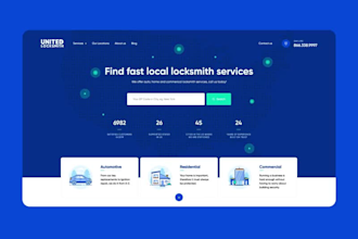 design a locksmith website, emergency locksmith, wordpress, wix, squarespace