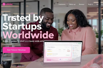 develop bubble website, bubble mvp, bubble saas as a bubble io developer, no cod