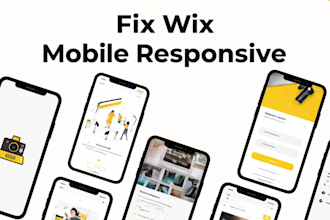 fix wix bugs, edit wix content, fix wix responsiveness, and edit wix mobile site