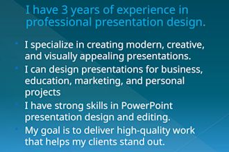 create professional powerpoint presentations for  education