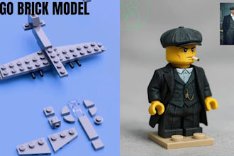 create custom 3d lego model lego moc model, lego minifigure 3d toy and lego set