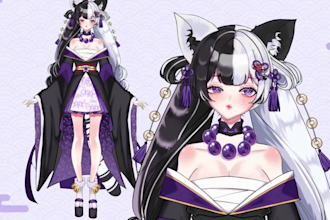 design and rig high quality live 2d vtuber model, 2d vtuber model, vtuber model