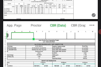 create professional dcp, cbr and proctor excel reports for soil testing