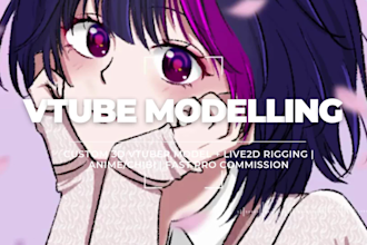 custom 3d vtuber model, live2d rigging anime, chibi fast pro commission