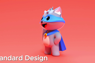 character or mascot into realistic 3d design