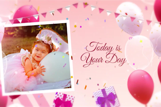 create child birthday slideshow
