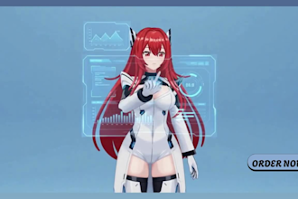 create 3d vtuber model vrchat avatar vroid model live2d rigging furry avatar vrm