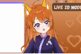 do rigging for vtuber model, live 2d, vtuber background, and vtuber art