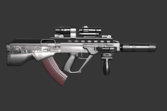 create low poly game ready 3d props and weapons for unity and unreal