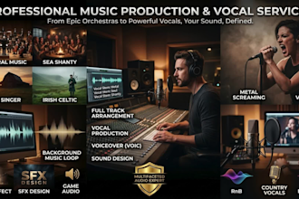 build orchestral, vocal, cinematic, and multi genre custom music