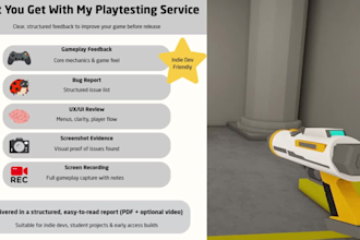 playtest your PC game and provide actionable feedback