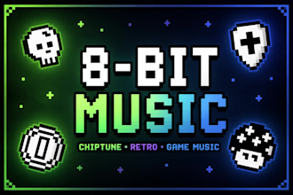 create 8 bit and chiptune music for your project