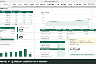 create an excel inventory, sales, project or expense tracker template