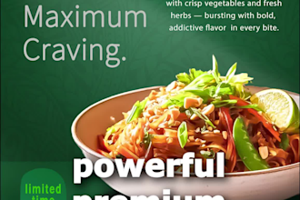 design high end quality posters for restaurants