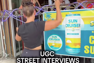 create ugc street interview for tech,wellness,app ugc  saas,ugc fitness,ugc mom