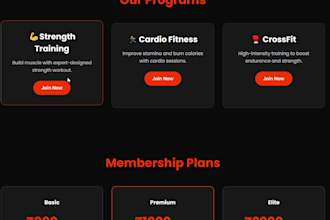 design a modern gym fitness website for your business