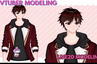 design and rig your custom vtuber live2d model for streaming