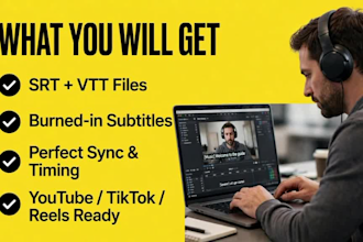 create accurate subtitles and srt captions for your videos