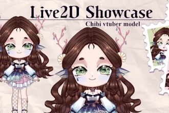 draw and rig live2d vtuber model commission live 2d anime chibi PSD vtube studio