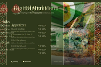 design digital menu resturant menu digital menu board food menu