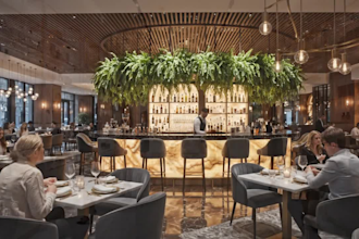 create 3d commercial interior design for cafe retail and restaurant
