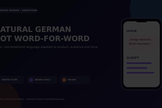 write native german tiktok shop and ugc scripts