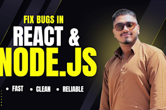 fix bugs in your react, next or nodejs application